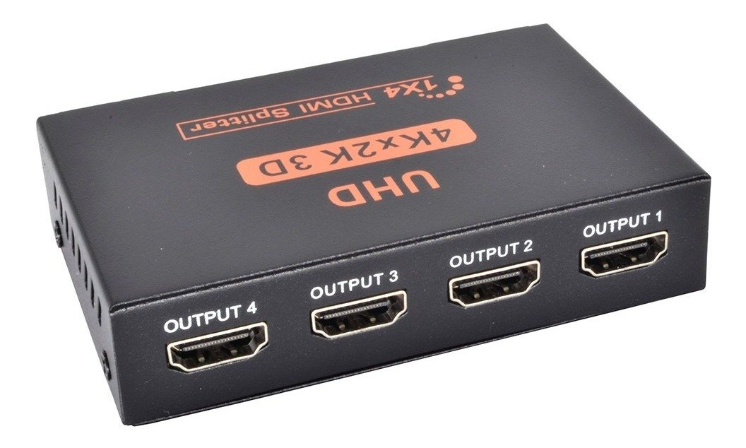 Combo Hdmi Splitter 1x2 Salidas + Cable 3 Mts+ Adaptador - Imagen 2