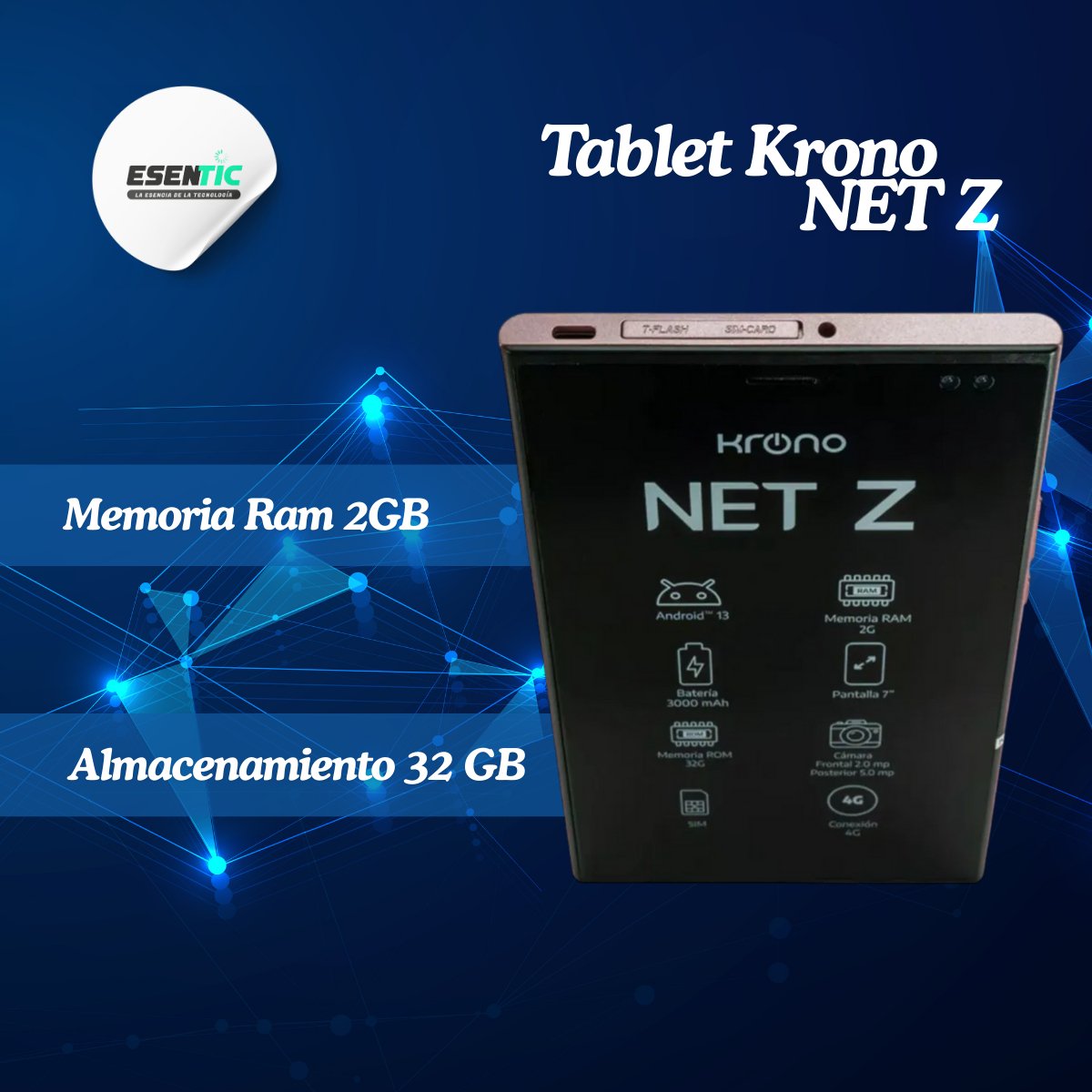 Tablet Krono Net Z Con Batería 3000 Mah Y Pantalla De 7 Hd - Imagen 6