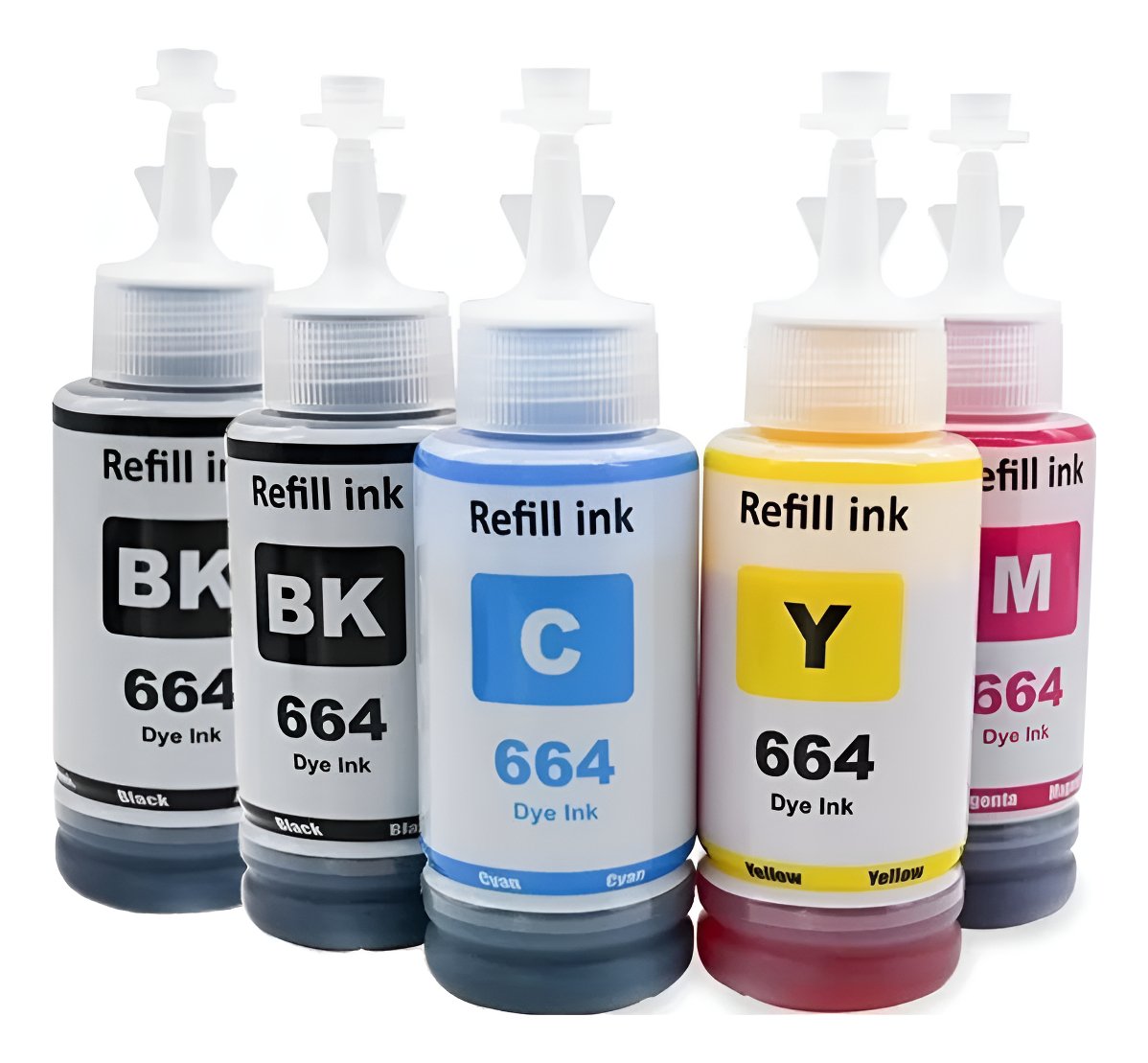 Kit X 5 Tintas Para Epson 664 L210 L395 L495 L555 L355