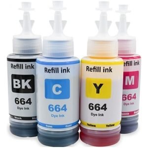 Kit X 4 Tintas Para Epson 664 L210 L380 L395 L495 L555 L355