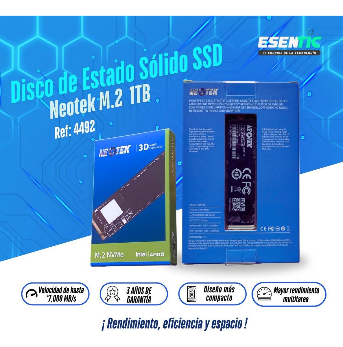 Disco De Estado Sólido Ssd Neotek M.2 1tb - Imagen 5