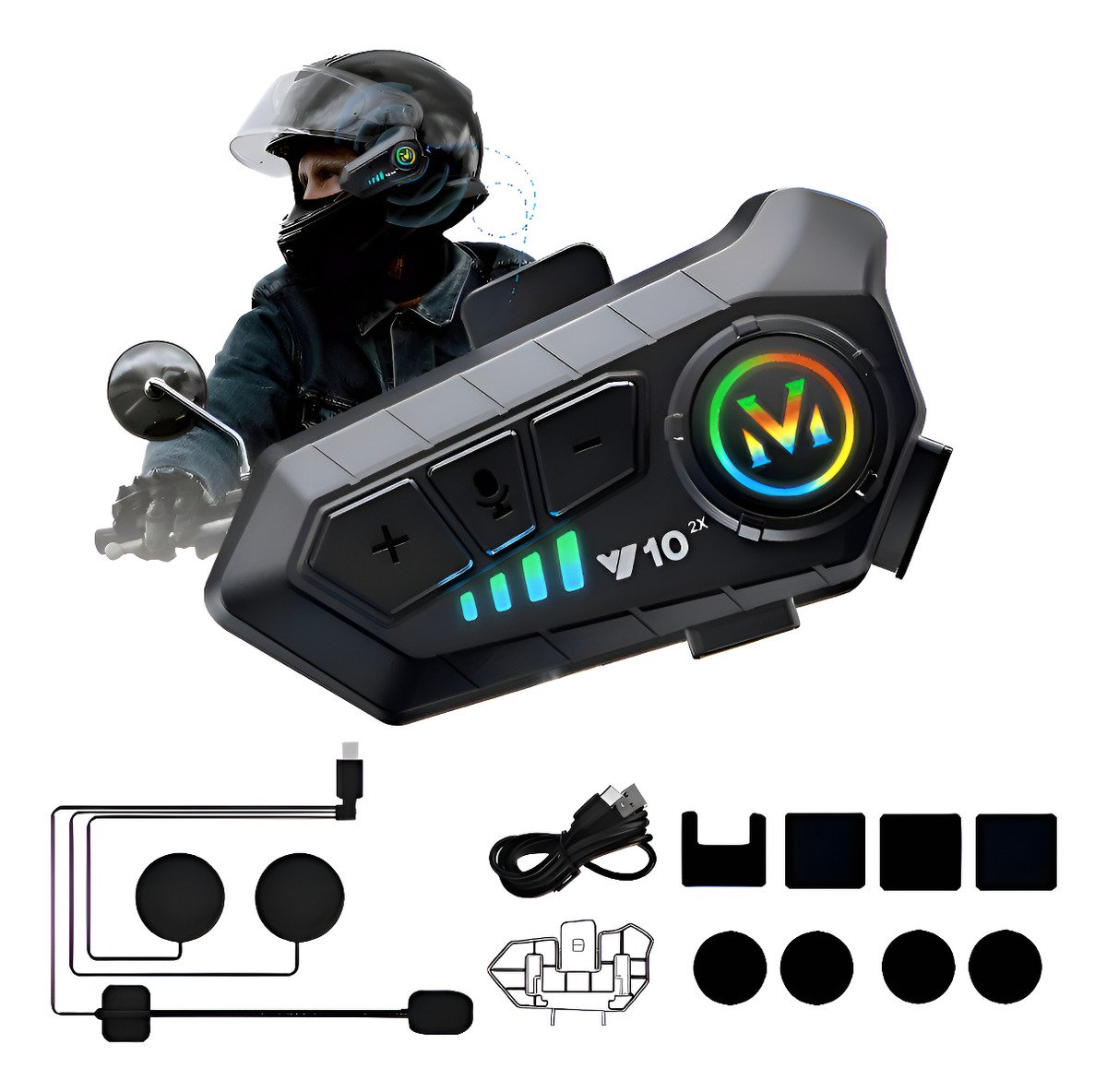 Auriculares Bluetooth Moto Y10 Micrófono Cancelación Ruido - Imagen 3