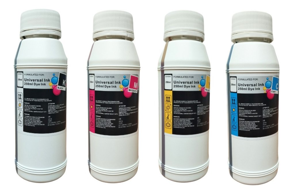 4 Tintas Para Epson Wf-2540 De 250ml Con Sistema Adaptado