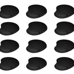 Kit X 12 Pad Mouse Ergonómico Apoya Muñeca Mo-303 Negro