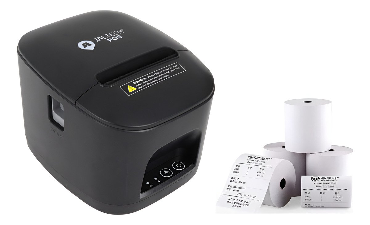Impresora Térmica Pos Jaltech Usb / Lan 80mm + 6 Rollos 80mm