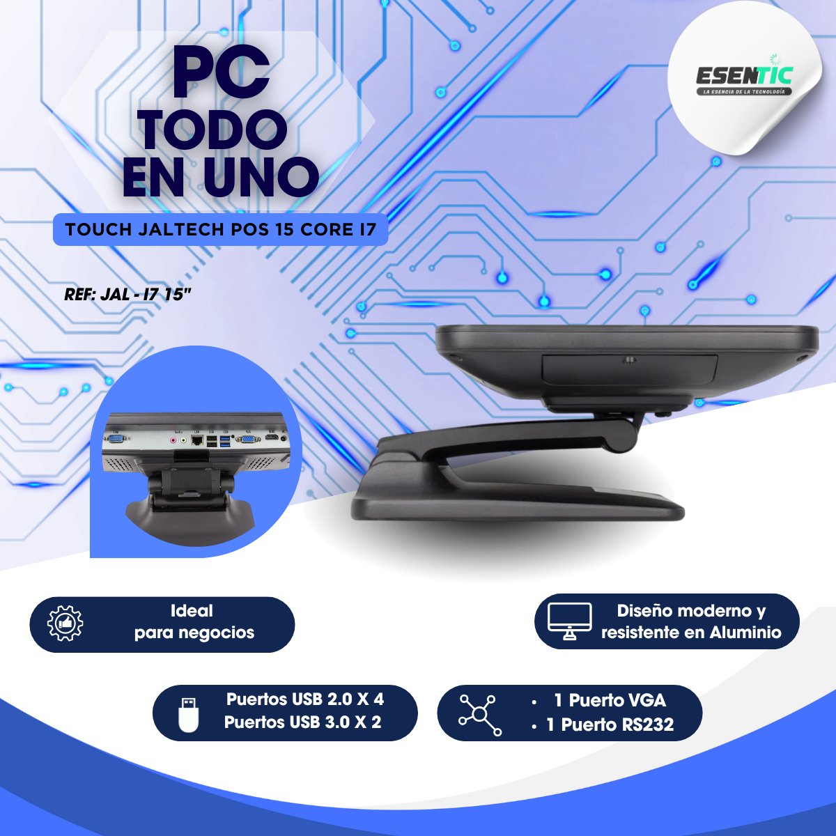 Todo En Uno 15.6 Core I7 Ssd 128gb Ram 4gb Jaltech - Imagen 6