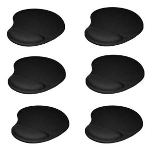 Kit X 6 Pad Mouse Ergonómico Apoya Muñeca Mo-303 Negro