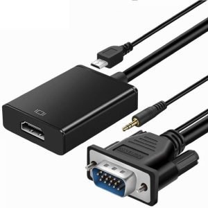 Adaptador/convertidor De Vga Macho A Hdmi Hembra Con Audio