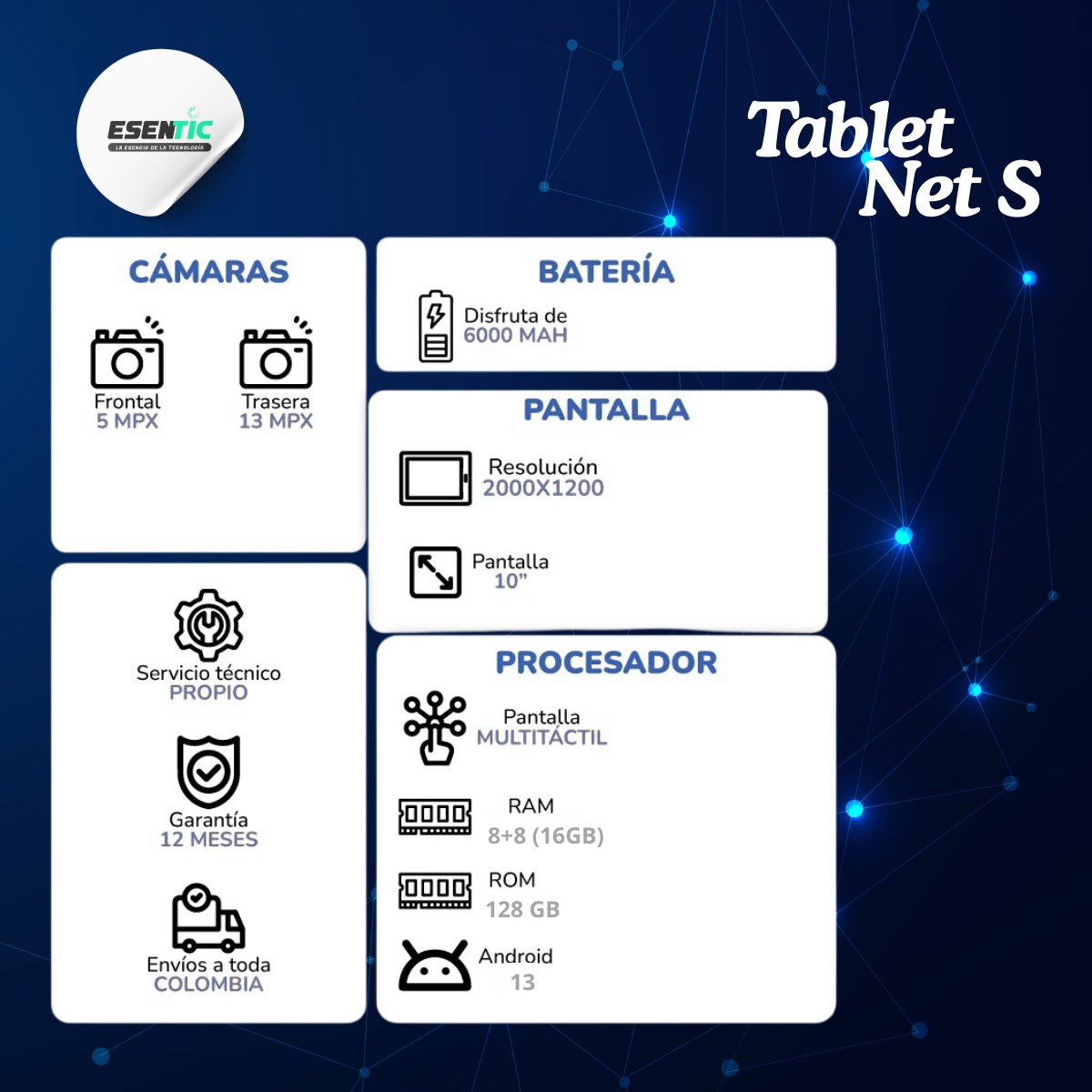 Tablet Krono Net S 10 Pantalla 2k 128gb, 1 Año De Garantia - Imagen 10
