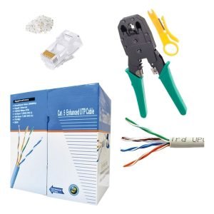 Combo Utp Cat 5e Caja Por 305mts (rollo, Ponchadora, Rj45)