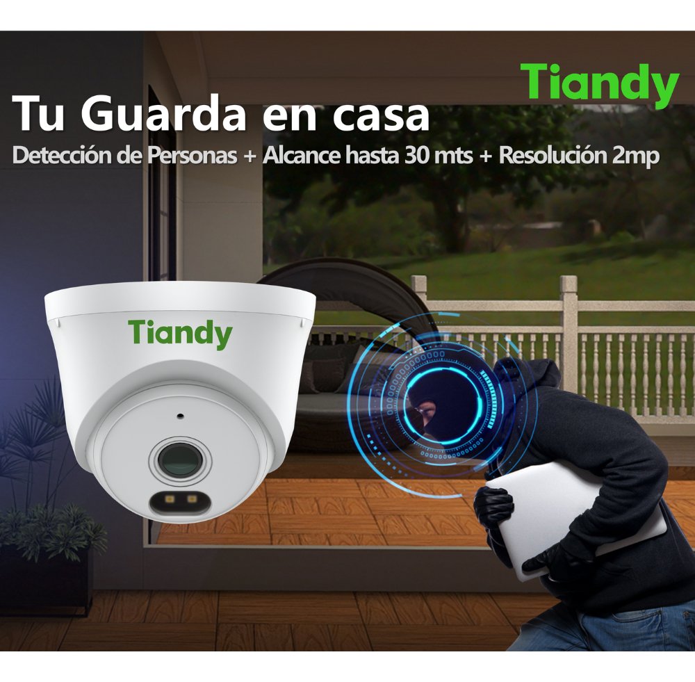 Kit De Vigilancia Tiandy Ak 4 Cámaras Ip 2mp Poe, Nvr, 500gb - Imagen 4