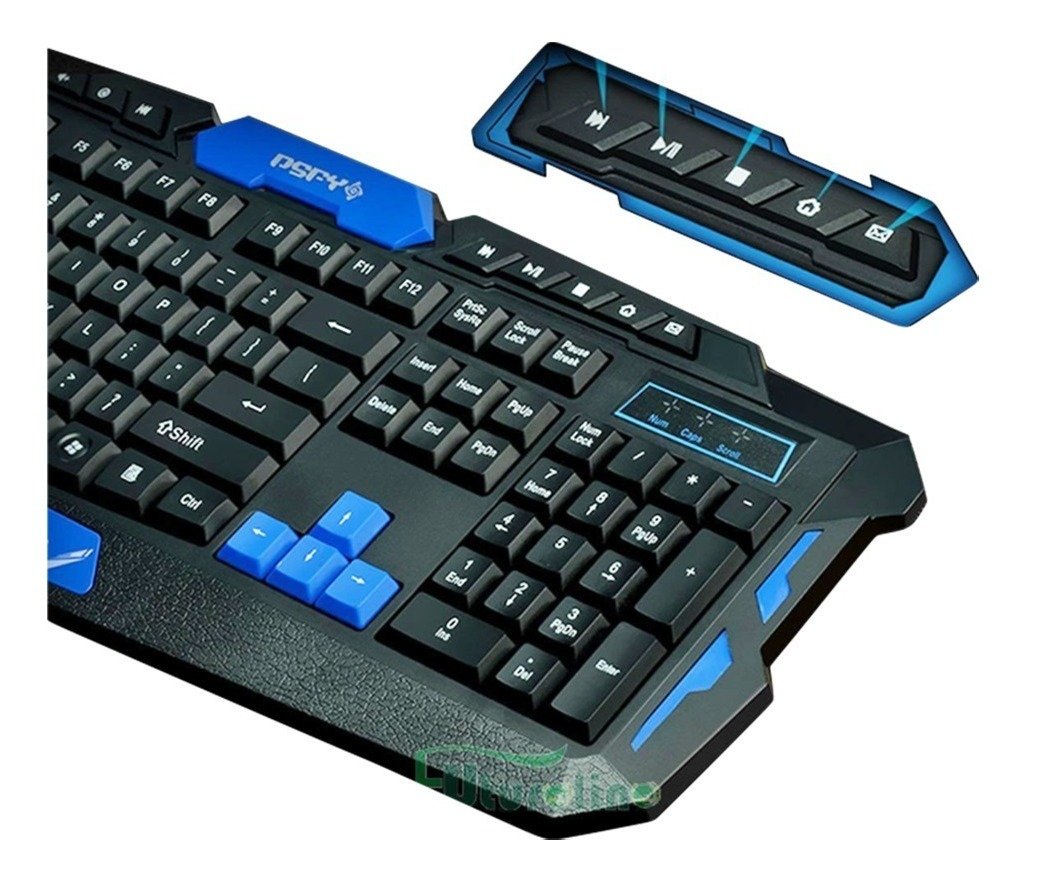 Teclado Mouse Gamer Inalámbrico Hk8100 + Pilas Aaa - Imagen 2