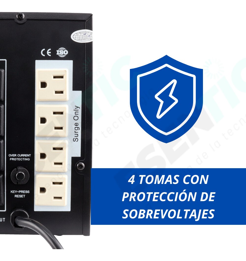 Ups Interactiv 1200va 720w Mayor Seguridad Certificado Retie - Imagen 5