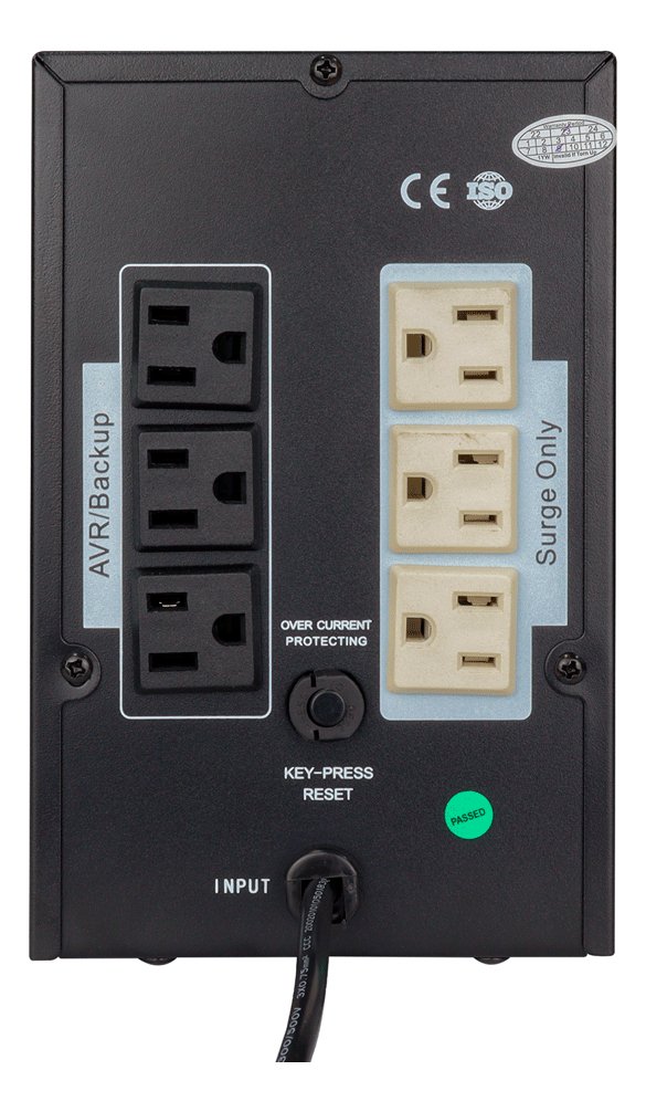 Ups Jaltech 800va | Carcasa Metálica Y 6 Tomas + Protección - Imagen 3