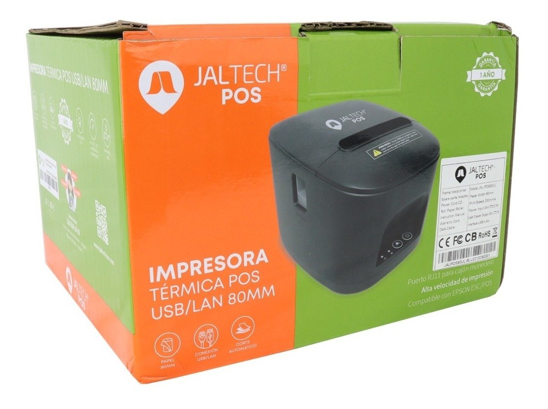 Impresora Térmica Pos Jaltech Usb / Lan 80mm + 6 Rollos 80mm - Imagen 10