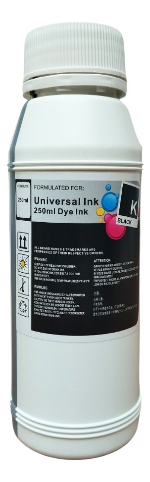 Kit X 4 Tintas Universal 250 Ml Para Sitema Adaptado Negras - Imagen 3