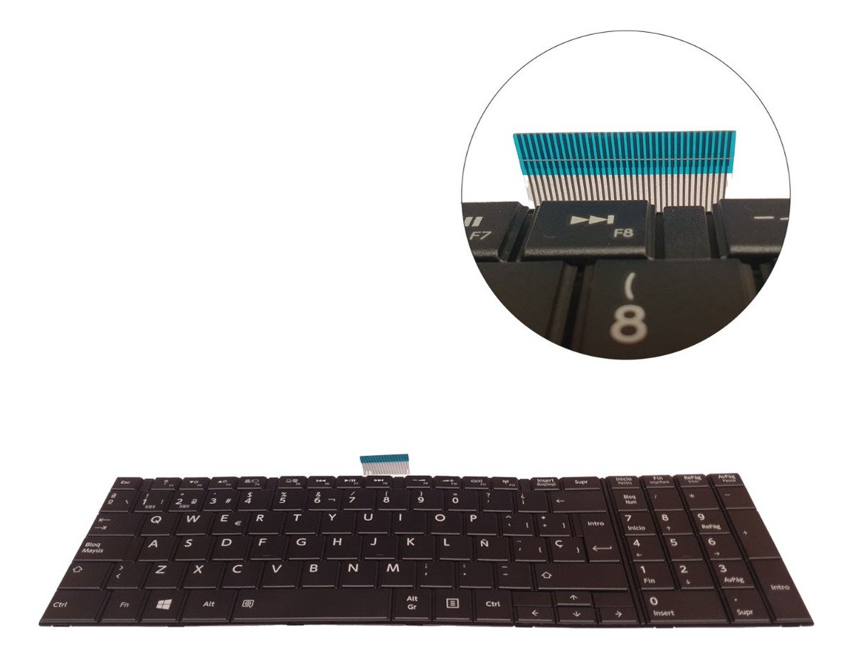 Teclado Para Computador Portátil Toshiba Satellite C55-a-1nv - Imagen 2
