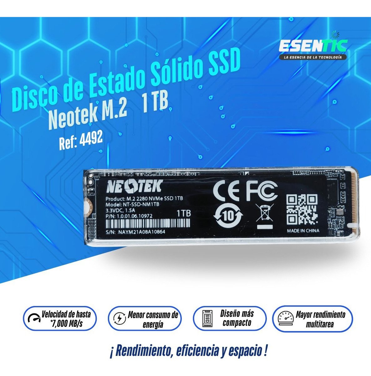 Disco De Estado Sólido Ssd Neotek M.2 1tb - Imagen 3