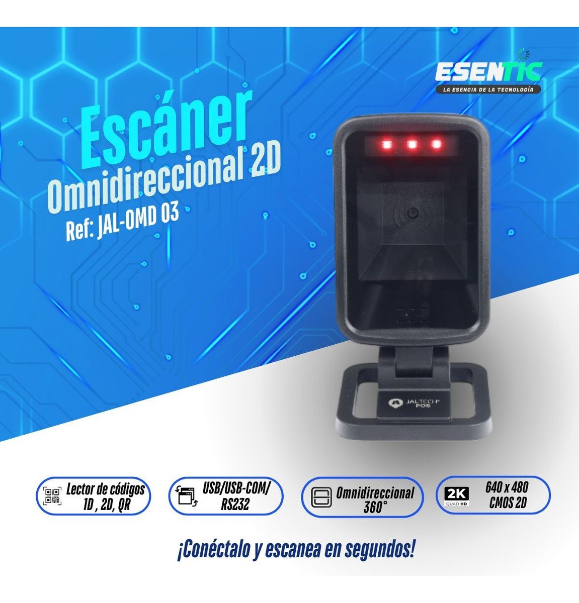 Escáner Omnidireccional 640 Jaltech Para Códigos 1d Y 2d - Imagen 5