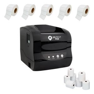 Impresora Pos 2 En 1 Recibos Y Etiquetas Jaltech + Rollos