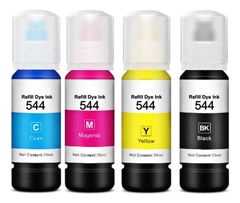 4 Tintas Color Para Epson 504/544 L1110 L5590 L3250 L3210 - Imagen 3