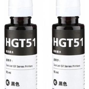 Kit X 2 Tintas Premium Para Hp Gt51 Deskjet E Inktank Negras